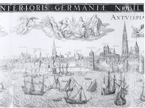 Town Plan of Antwerp by Dutch School